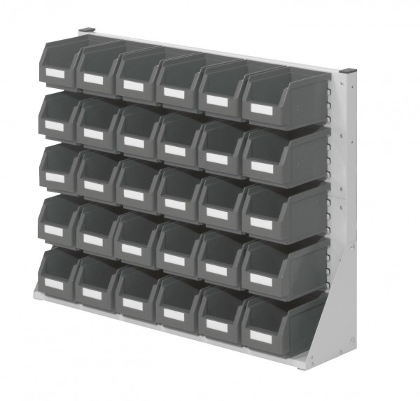 ®RasterPlan Systemeinheit Gr.2 einseitig H760 x B1000 x T240 mm RAL 7035. Inklusiv Lagersichtkasten 30 x Größe 5.