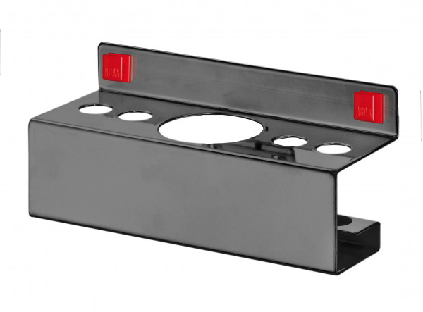 ABAX® Kombihalter für Stifte / Sprühflasche 4 x Durchmesser 17 mm / 1 x Durchmesser 52 mm Anthrazitgrau