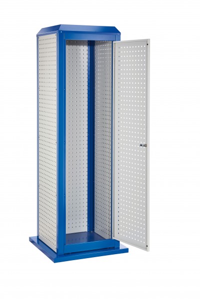 ®RasterPlan ToolTower groß Mod 2 stationär RAL 7035/5010. 3LP außen 1 LP Tür.