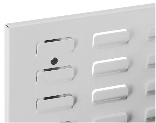 ®RasterPlan Schlitzplatte B 1000 mm x H 450 mm Breitformat RAL 7035 - Lichtgrau Universell kombinier- und einsetzbar. Kompatibel mit ®RasterPlan Lochplatten.
