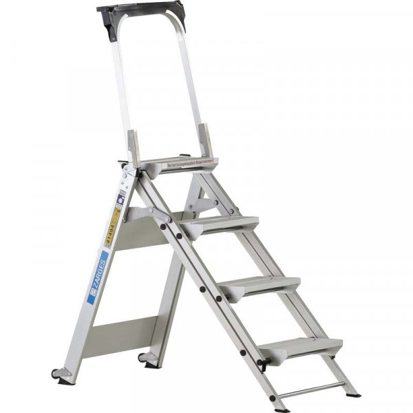Plazastep P - Sicherheitstreppe 4 Stufen Plattformhöhe 0,88 m, Arbeitshöhe 2,9 m