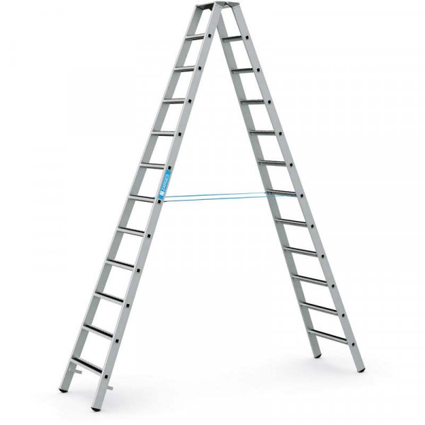 R13step B - Stehleiter 2 x 12 Stufen Leiterlänge 3,39 m, Arbeitshöhe 4,65 m
