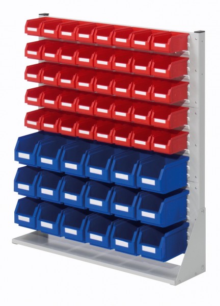 ®RasterPlan Systemeinheit Gr.3 einseitig H1100 x B1000 x T240 mm RAL 7035. Modell 37 inklusiv Lagersichtkasten 18 x Größe 6 40 x Größe 7.