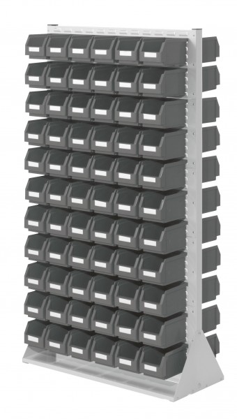 ®RasterPlan Systemeinheit Gr.5 doppelseitig H1790 x B1000 x T430 mm RAL 7035. Inklusiv Lagersichtkasten 132 x Größe 5.