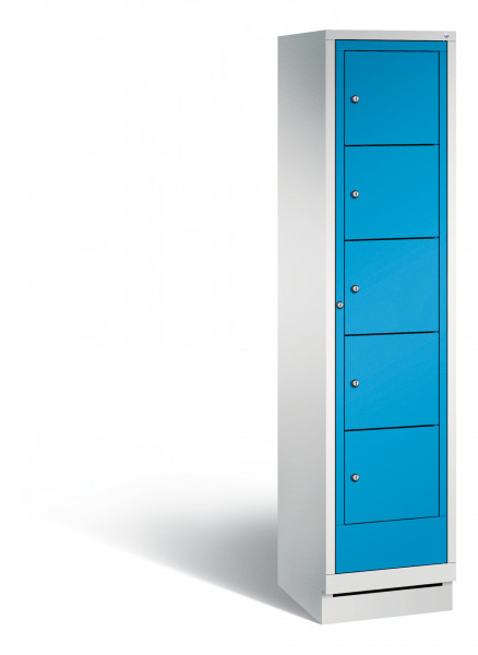 C+P Wäsche-Ausgabeschrank Evolo, H1800xB420xT500mm, 7035/5012