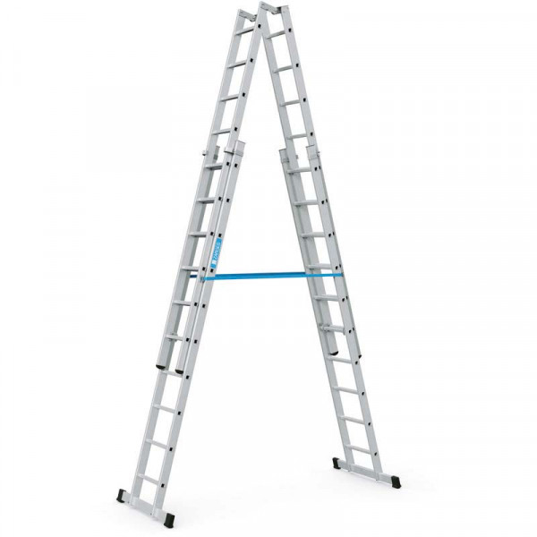 Vario B - LM-Stehleiter 4 x 10 Sprossen Leiterlänge max 4,95 m, Arbeitshöhe 6 m