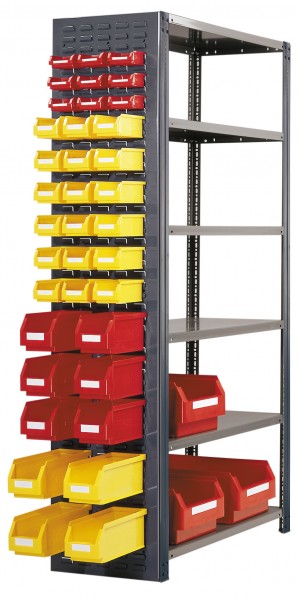 ®RasterPlan Regalseitenwand Schlitzplatte RAL 7016 H2000 x B 450 mm. incl. Befestigung.