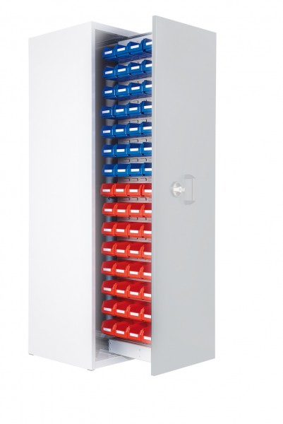 Ausstattungsset 2 für Zugwagenschrank für eine Auszugsseite. Bestehend aus Lagersichtkästen 60 x Größe 7.