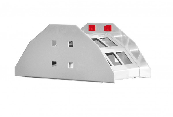 ABAX® Schlauchhalter Breite 230 mm x Tiefe 125 mm Alufarben