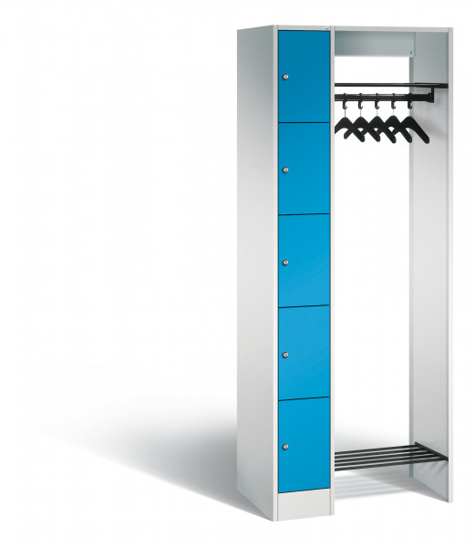 C+P Offene Garderobe, H1950xB740xT480mm, 7035/5012