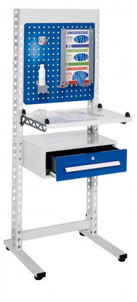 ErgoPlus Steharbeitsplatz Mod 4 RAL 7035 /5010 H1770 x B 670 mm