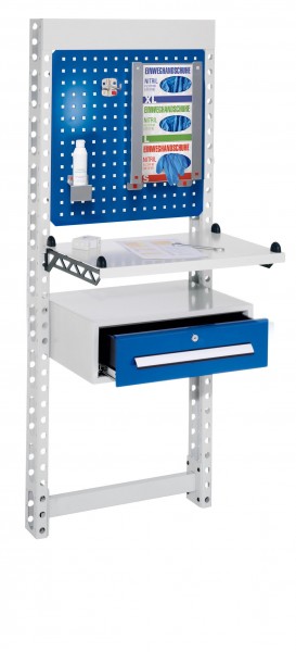 ErgoPlus Steharbeitsplatz Mod 4 RAL 7035 /5010 H1650 x B 670 mm