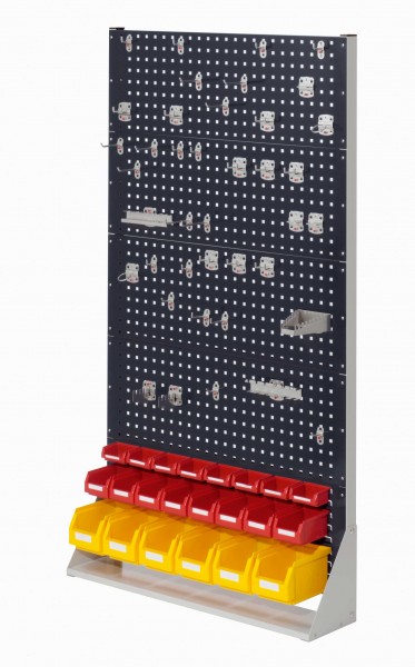 ®RasterPlan Stellwand Gr.5 einseitig H1790 x B1000 x T240 mm RAL 7035/7016. 1 x Werkzeughaltersortiment 40-teilig 6 x Lagersichtkästen Größe 6 8 x Lagersichtkästen Größe 7 8 x Lagersichtkästen Größe 8.