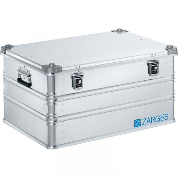 Alu-Kiste K470; 157l, IM: 750x550x380mm umlfd. Dichtung, Edelstahlscharnierband