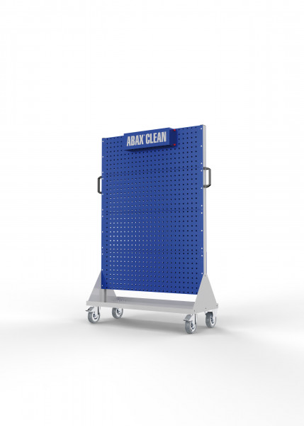 ABAX® Clean Trolley mobil RAL 7035/5010 mit 8 Lochplatten