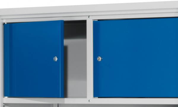 Privat-Fachmodul für Systemschrank 500, inklusiv 2 Systemfachböden RAL 7035/5010.