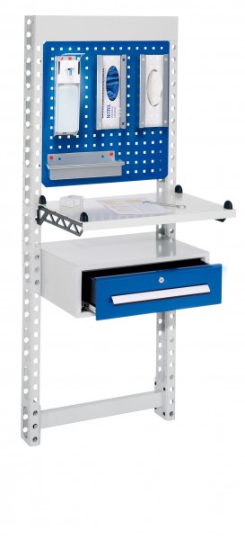 ErgoPlus Steharbeitsplatz Mod 1 RAL 7035 /5010 H1650 x B 670 mm