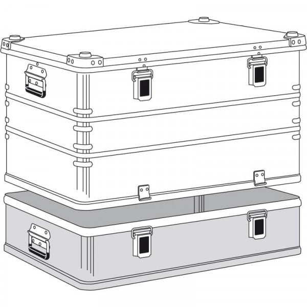 Alu-Kiste K470 Plus UT; IM:750x550x150mm Nur in Verbindung m. Oberteil verwendbar