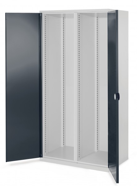 Schwerlastschrank Leergehäuse/Mod 50 1950 x 1000 x 600 mm RAL 7035/7016. Mit Mitteltrennwand Doppelwandtüren