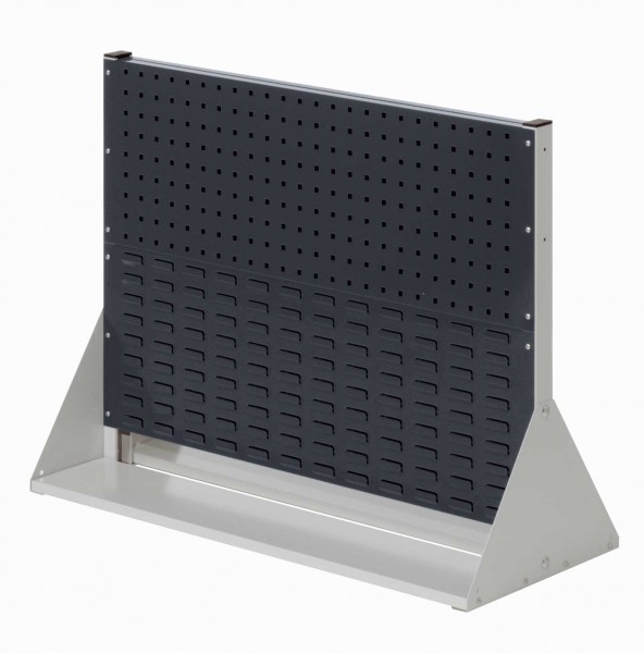 ®RasterPlan Stellwand Gr.2 doppelseitig H760 x B1000 x T430 mm RAL 7035/7016. 2 Lochplatten 2 Schlitzplatten.