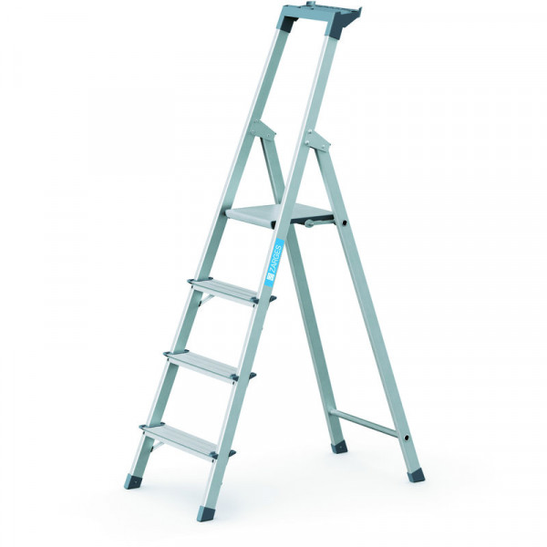 Scana S - Stufen-Stehleiter 4 Stufen Plattformhöhe 0,81 m, Arbeitshöhe 2,8 m