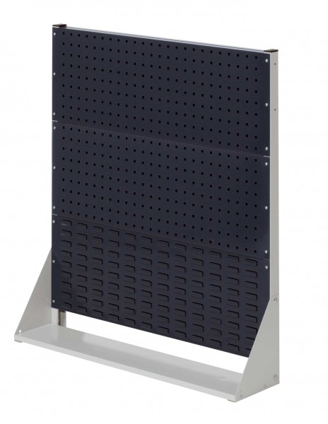 ®RasterPlan Stellwand Gr.3 einseitig H1100 x B1000 x T240 mm RAL 7035/7016. 2 Lochplatten 1 Schlitzplatten.