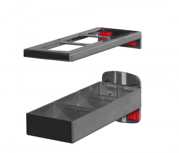 ABAX® Kombinationshalter 2-teilig Länge 150 mm x Breite 55 mm Anthrazitgrau