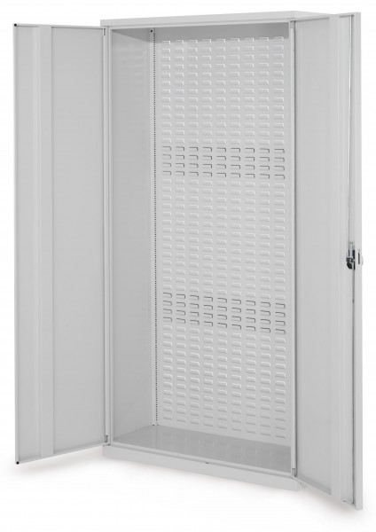 ®RasterPlan Schlitzplattenschrank Mod. 50 H1950 x B1000 x T410 mm RAL 7035. Vollblechtüren.