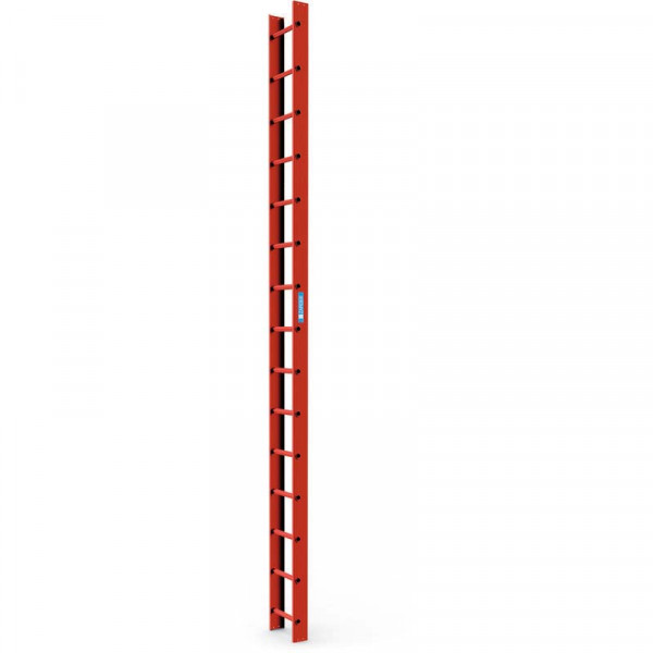 Dachleiter 4,2m Rot beschichtet 15 Sprossen