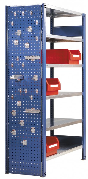 ®RasterPlan Regalseitenwand Lochplatte RAL 5010 H2000 x B 450 mm incl. Befestigung.