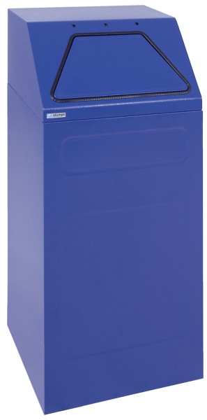 Abfalltrennung 65, RAL 5010/5010, verz. Innenbehälter, 65 Liter