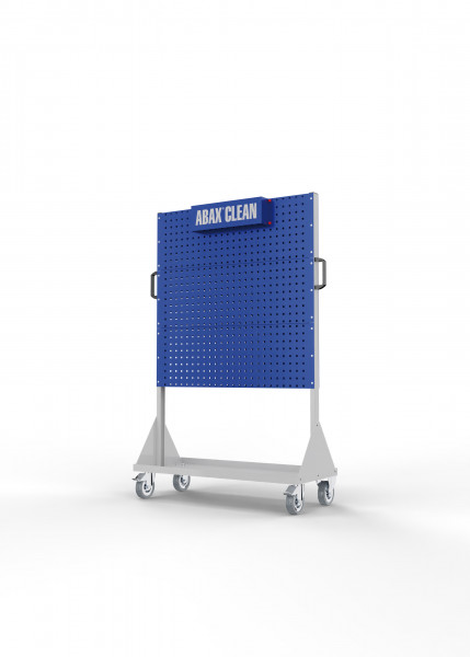 ABAX® Clean Trolley mobil RAL 7035/5010 mit 6 Lochplatten