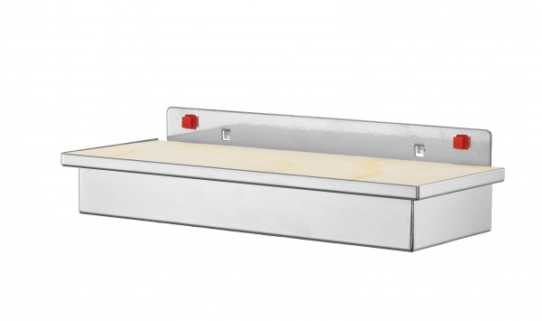 ABAX® Werkzeugaufnahmebox mit Holzplatte Breite 340 mm x Tiefe 135 mm x Höhe 55 mm Alufarben