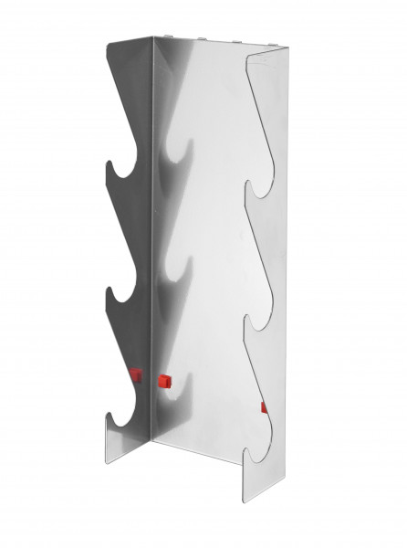 ABAX® Rohrhalter 3-fach Breite 150 mm x Tiefe 85 mm x Höhe 400 mm Alufarben