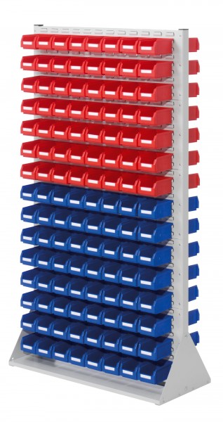 ®RasterPlan Systemeinheit Gr.5 doppelseitig H1790 x B1000 x T430 mm RAL 7035. Modell D53 inklusiv Lagersichtkasten 240 x Größe 7.