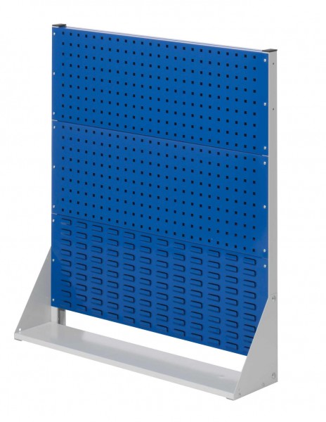 ®RasterPlan Stellwand Gr.3 einseitig H1100 x B1000 x T240 mm RAL 7035/5010. 2 Lochplatten 1 Schlitzplatten.
