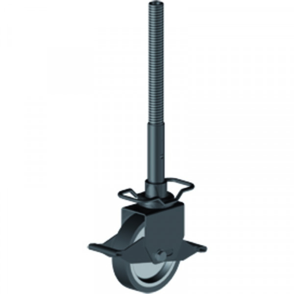 Gummi-Lenkrolle mit Spindel Durchmesser 200 mm