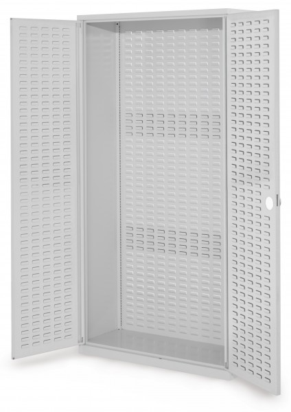 ®RasterPlan Schlitzplattenschrank Mod. 50 H1950 x B1000 x T410 mm RAL 7035. Schlitzplattentüren.