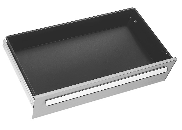 Schublade RAL 7035 H175 mm Breite 1000 mm,Vollauszug.