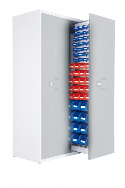 Ausstattungsset 5 für Zugwagenschrank für eine Auszugsseite. Bestehend aus Lagersichtkästen 12 x Größe 6 20 x Größe 7 28 x Größe 8.