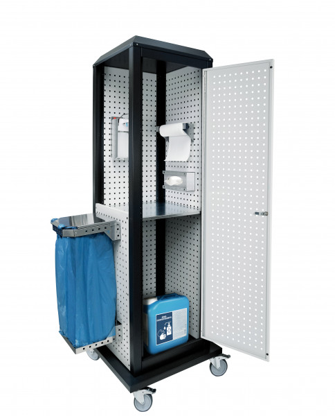 RasterPlan ToolTower groß Mod 4 stationär RAL 7035/7016 mit Tür