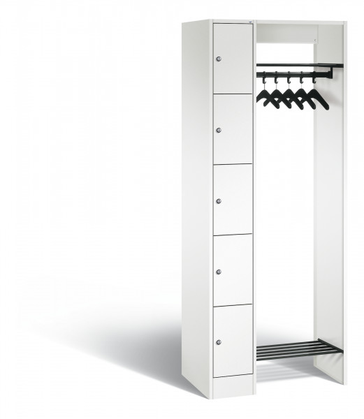 C+P Offene Garderobe, H1950xB740xT480mm, 9016/9016