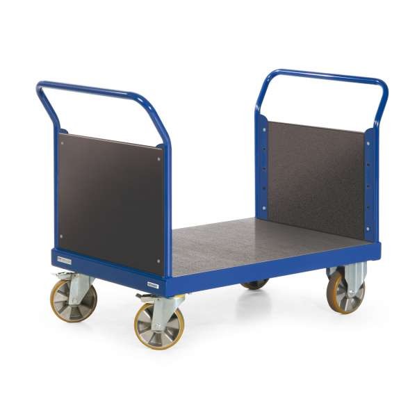 Schwerlast-Plattformwagen mit Holzstirnwand