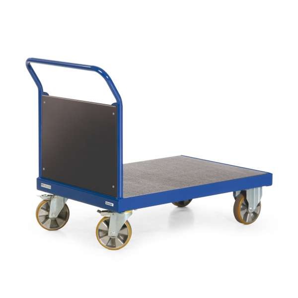 Schwerlast-Plattformwagen mit Holzstirnwand