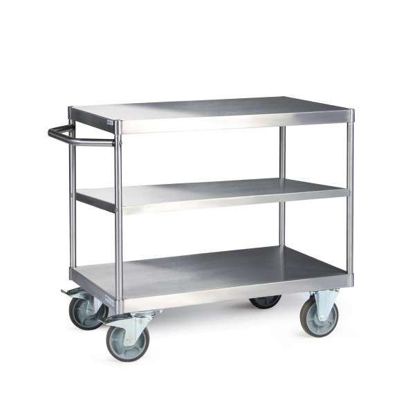 Tischwagen aus Edelstahl