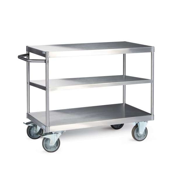 Tischwagen aus Edelstahl